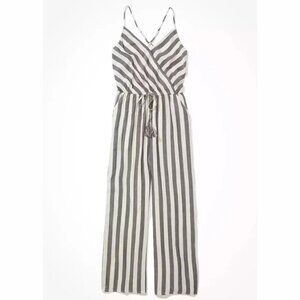 NWOT - American Eagle AE Striped Strappy Wide Leg Jumpsuit, Size L
